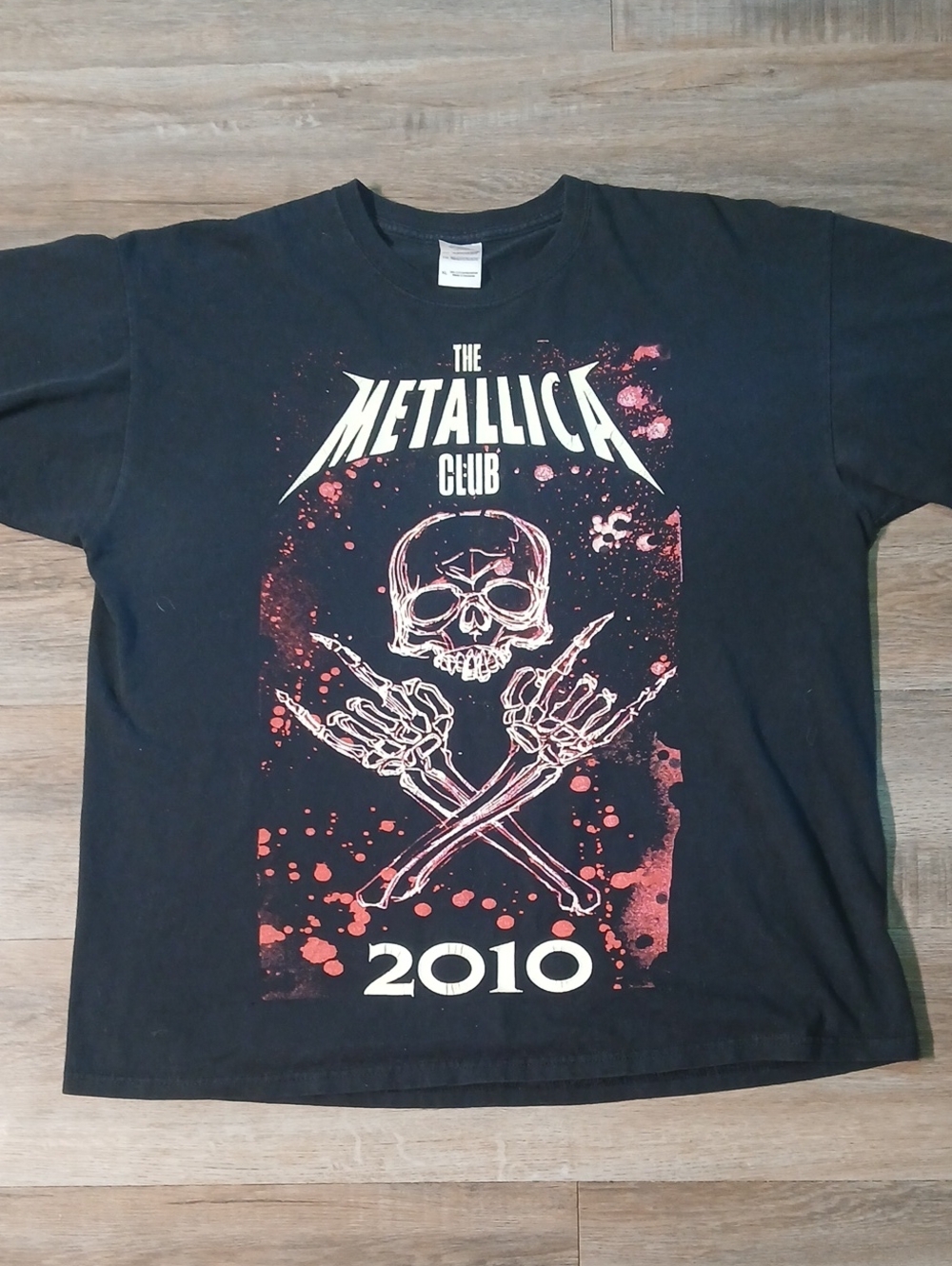 Metallica Club Skull 2010 Graphic Tee, Glow In The Dark.